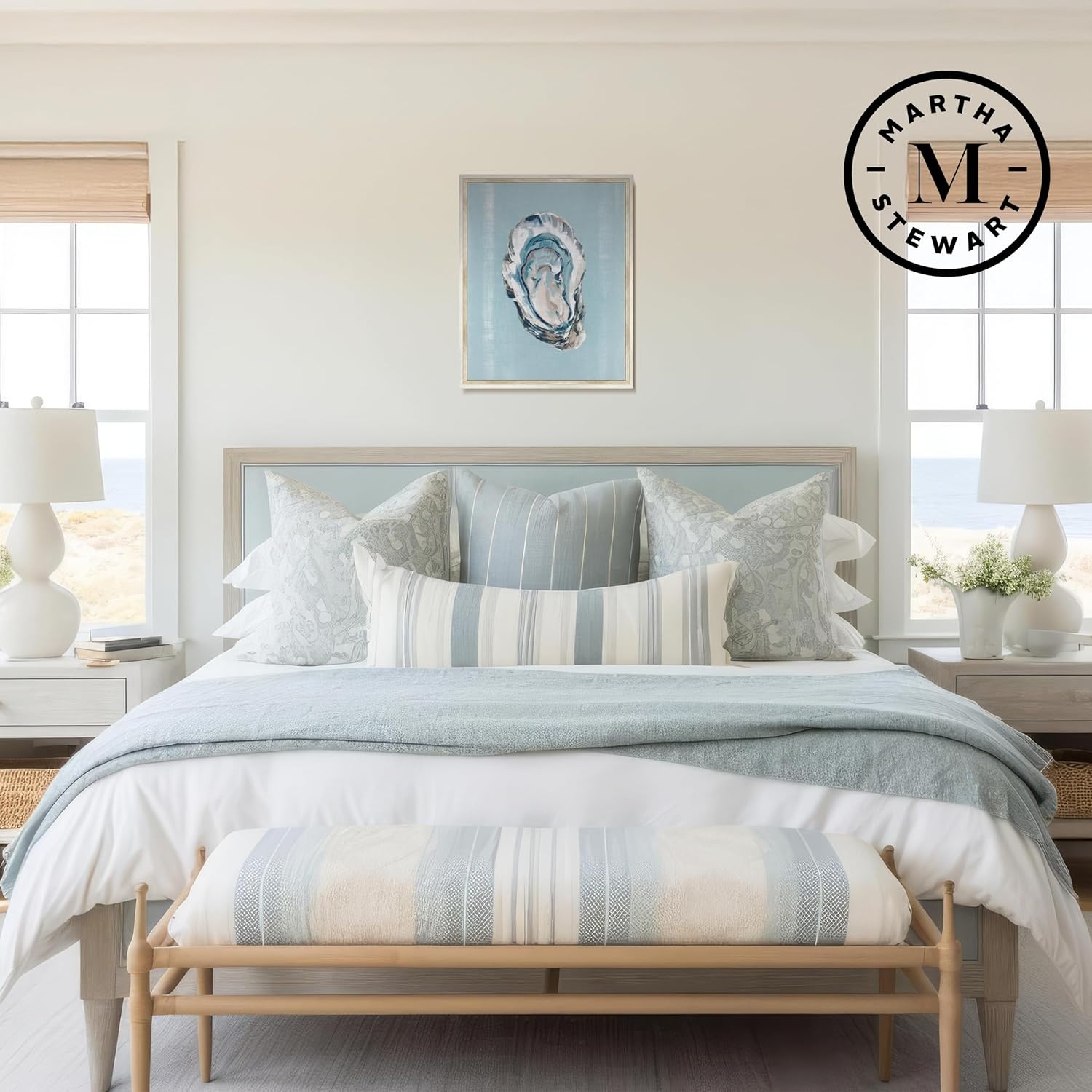 image:imageMartha Stewart Lily Pond Canvas Wall Art Shell Study Oyster 2662 x 3262 Living Room and Bedroom Decor FramedShell Study Oyster