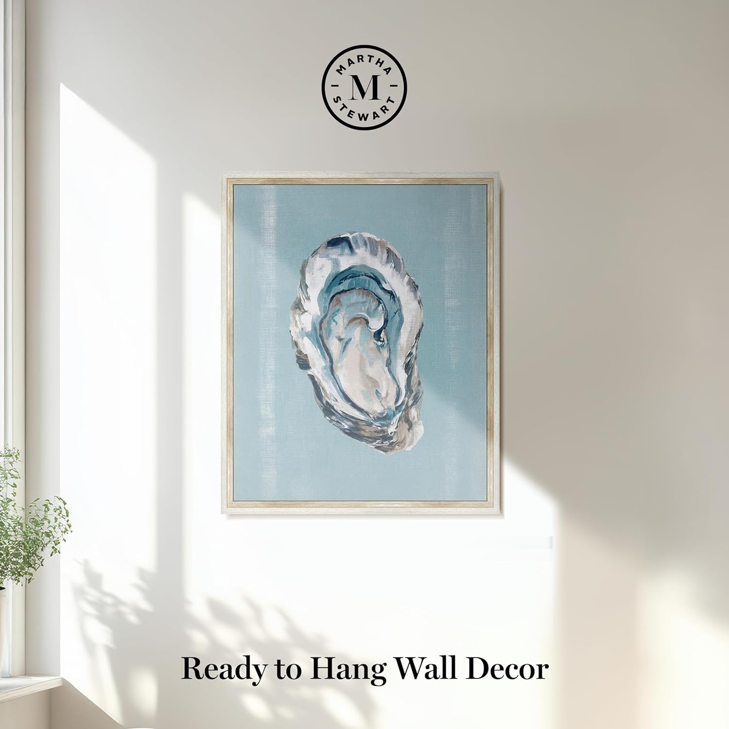 image:imageMartha Stewart Lily Pond Canvas Wall Art Shell Study Oyster 2662 x 3262 Living Room and Bedroom Decor FramedShell Study Oyster