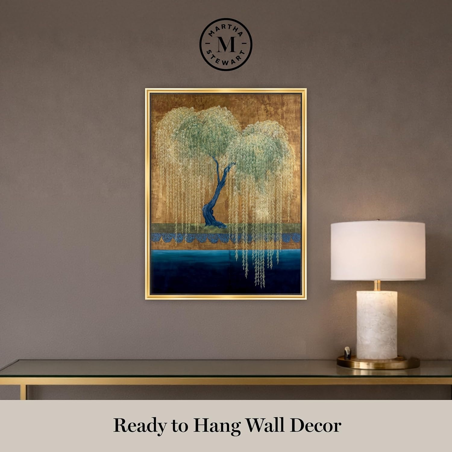 image:imageMartha Stewart Perry Street Canvas Wall Art Modern Landscape Willow Study I 195 x 255 Living Room and Bedroom Decor FramedModern Landscape Willow Study II