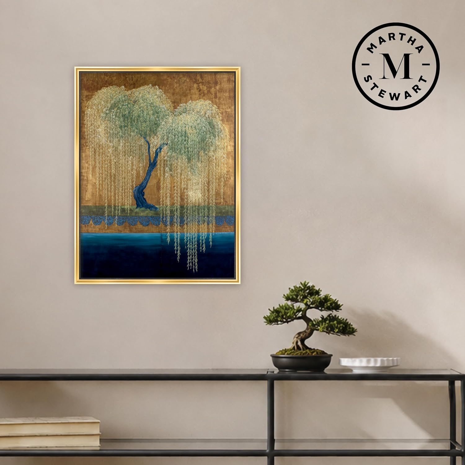 image:imageMartha Stewart Perry Street Canvas Wall Art Modern Landscape Willow Study I 195 x 255 Living Room and Bedroom Decor FramedModern Landscape Willow Study II