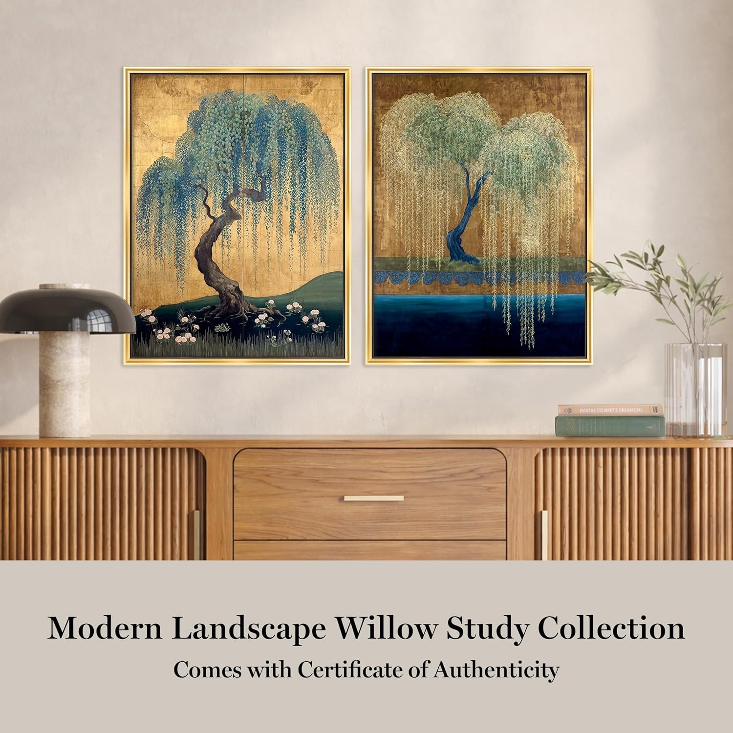 image:imageMartha Stewart Perry Street Canvas Wall Art Modern Landscape Willow Study I 195 x 255 Living Room and Bedroom Decor FramedModern Landscape Willow Study II