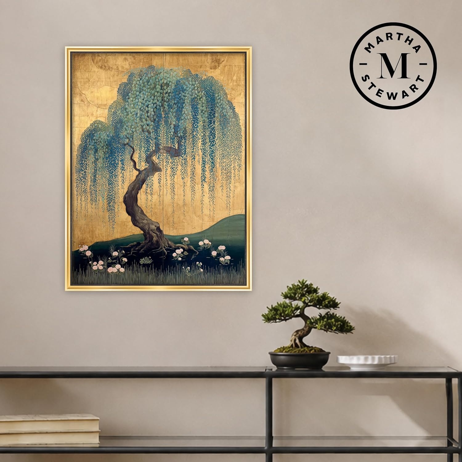 image:imageMartha Stewart Perry Street Canvas Wall Art Modern Landscape Willow Study I 195 x 255 Living Room and Bedroom Decor FramedModern Landscape Willow Study I