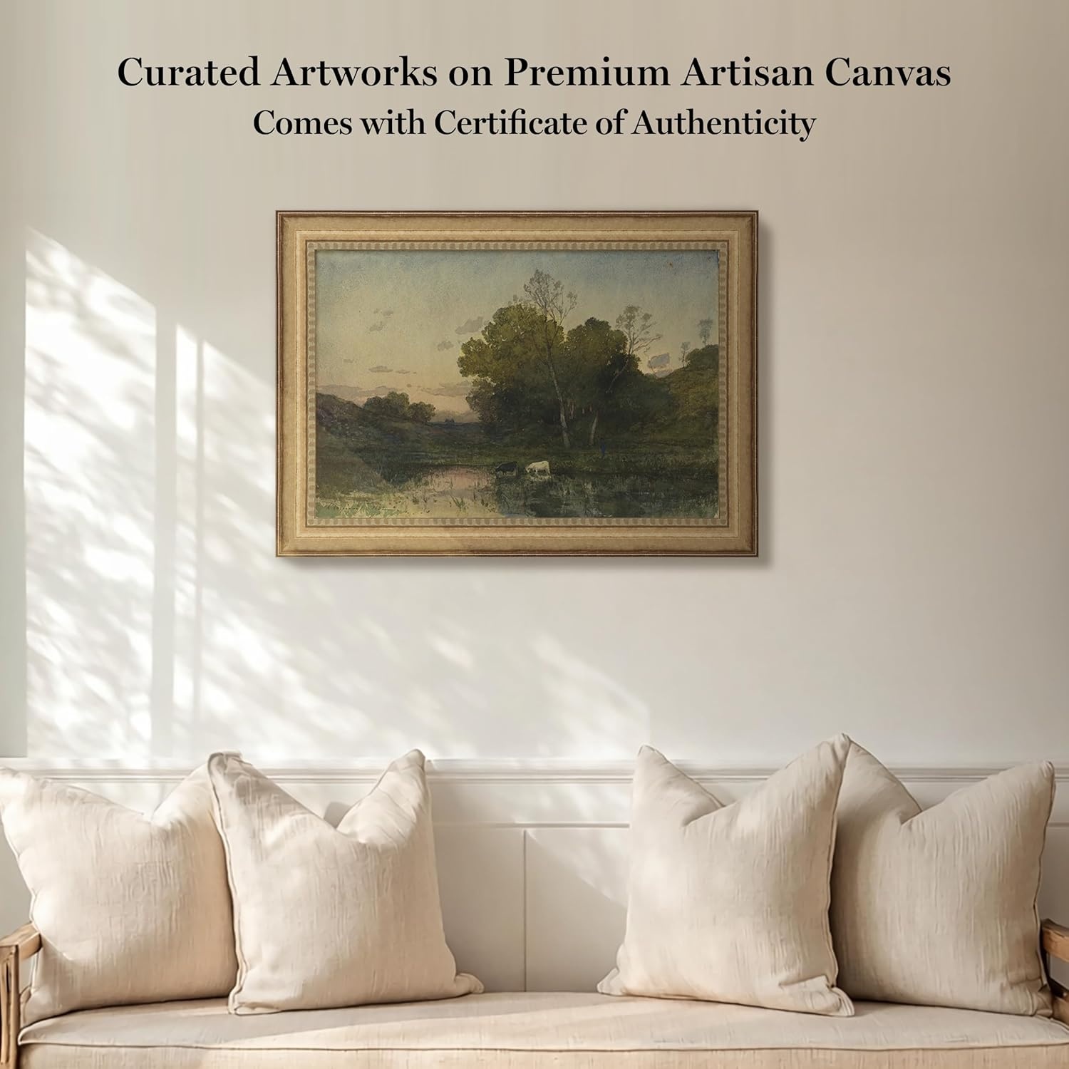 image:imageMartha Stewart Skylands Canvas Wall Art New England Pastoral Landscape 305 x 425 Living Room and Bedroom Decor Framed