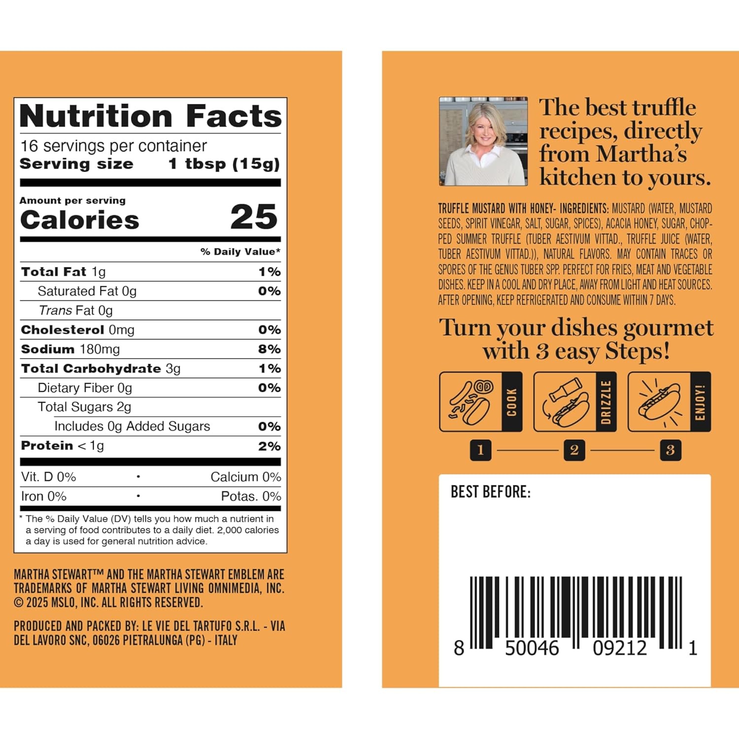image:imageMartha Stewart amp Jimmy Tartufi Gourmet Truffle Mustard with Honey 84 oz Pack of 1 Italian Honey Mustard Dipping Sauce Made with Real Summer Truffle 100 Natural No Preservatives No Colorants