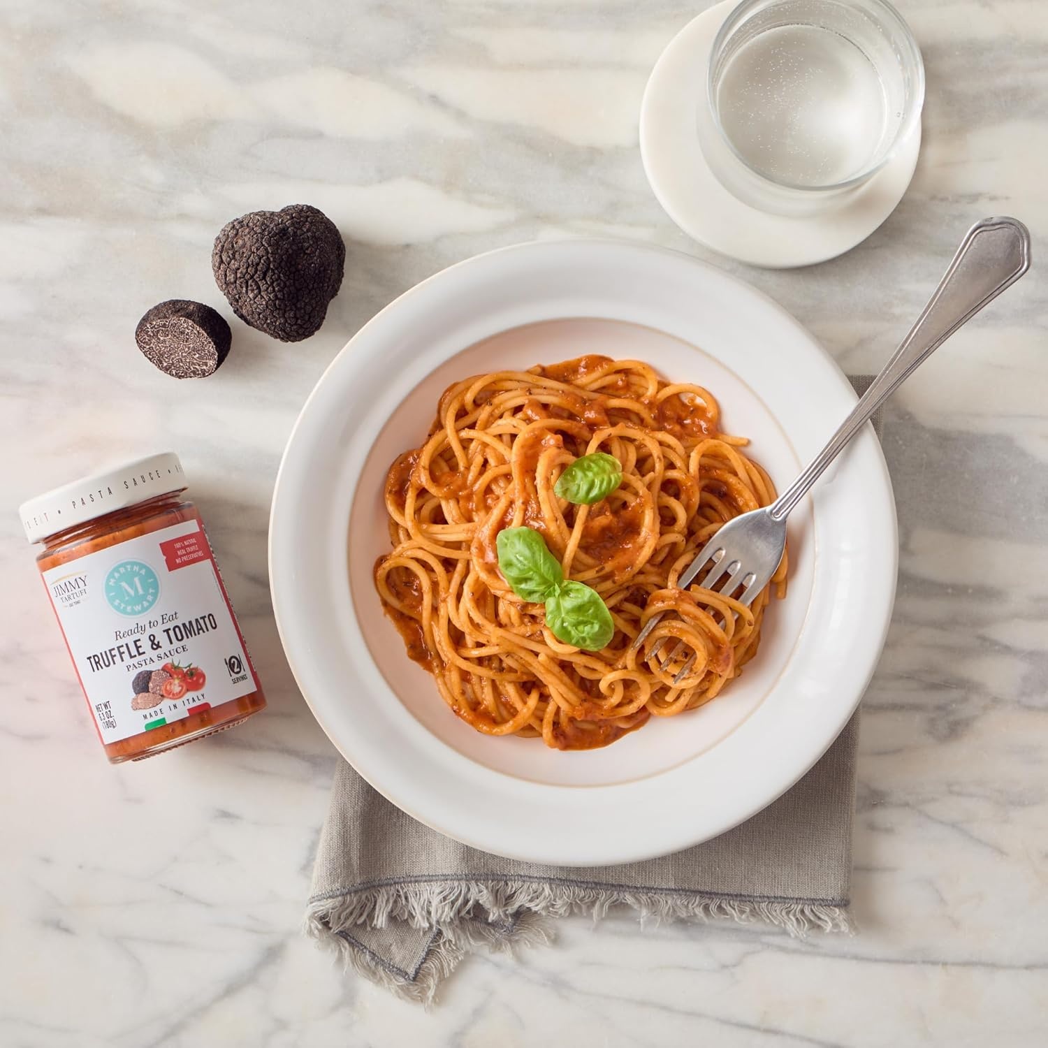 image:imageMartha Stewart amp Jimmy Tartufi Ready to Eat Truffle amp Tomato Pasta Sauce 63 oz Pack of 1 Real Truffle Gluten Free No Preservatives No Added Sugar No Colorants 100 Natural Italian Pasta Sauce