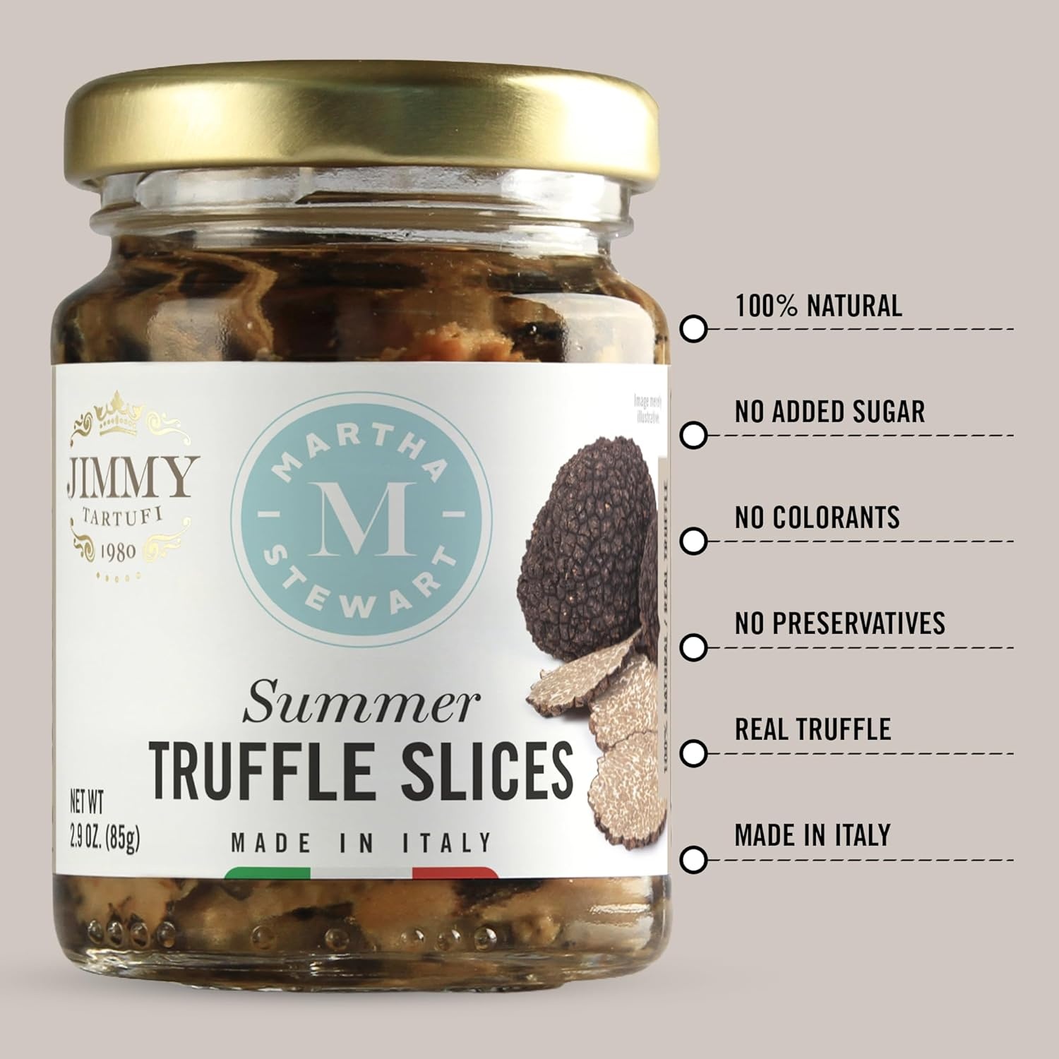image:imageMartha Stewart amp Jimmy Tartufi Summer Black Truffle Slices 29 oz Jar Pack of 1 Truffle Mushrooms in Sunflower Oil Made in Italy No Preservatives Colorants Added Sugar Gourmet Italian Food