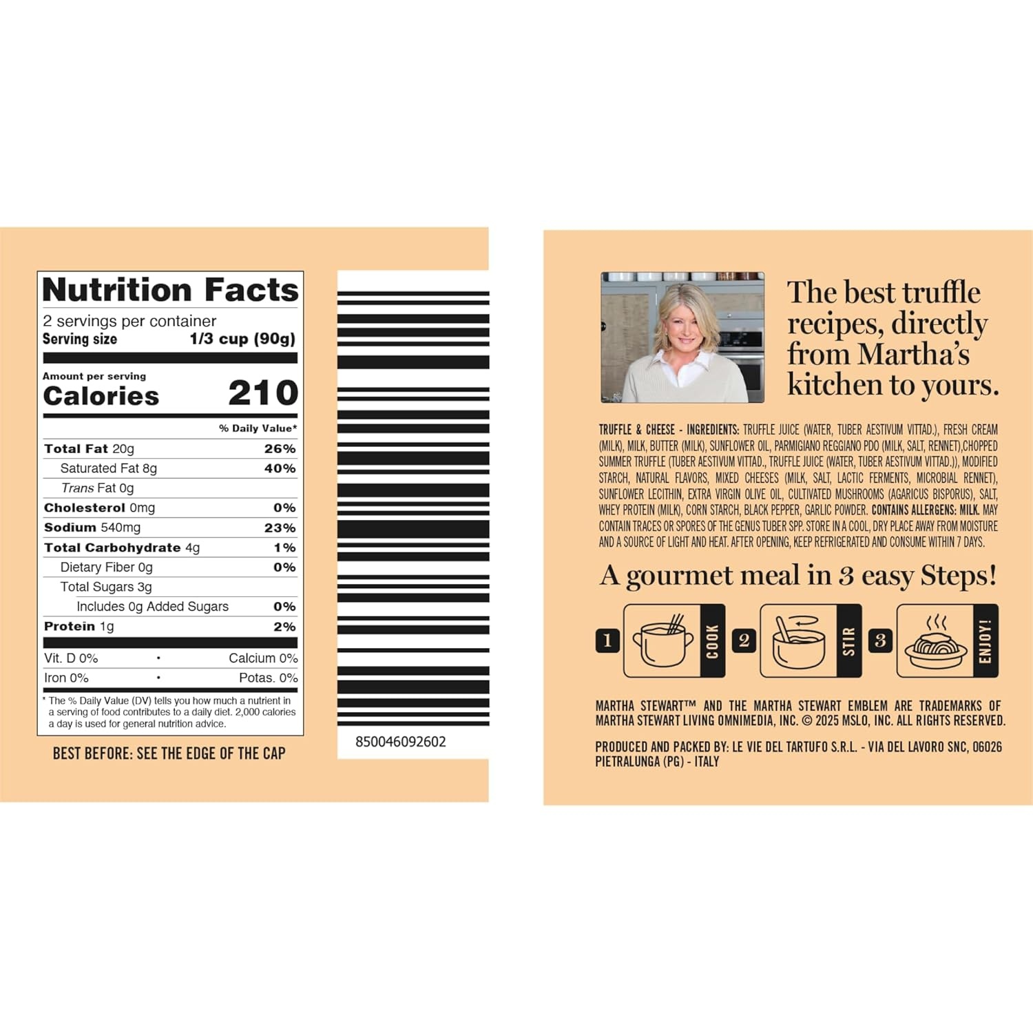 image:imageMartha Stewart amp Jimmy Tartufi Truffle amp Cheese Pasta Sauce 63 oz Pack of 1 Ready to Eat Creamy Italian Pasta Sauce with Parmigiano Reggiano Summer Truffle Gluten Free No Preservatives