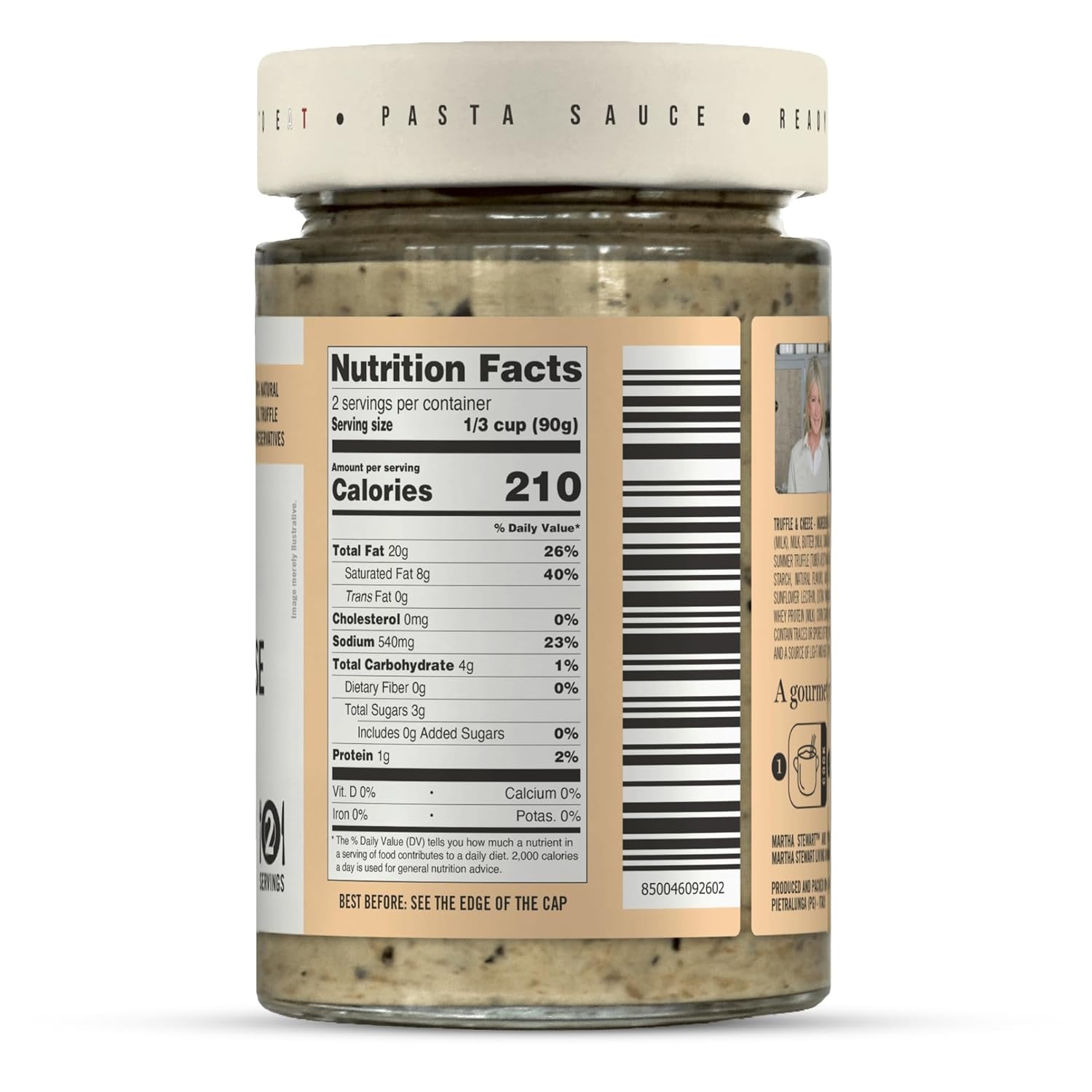 image:imageMartha Stewart amp Jimmy Tartufi Truffle amp Cheese Pasta Sauce 63 oz Pack of 1 Ready to Eat Creamy Italian Pasta Sauce with Parmigiano Reggiano Summer Truffle Gluten Free No Preservatives