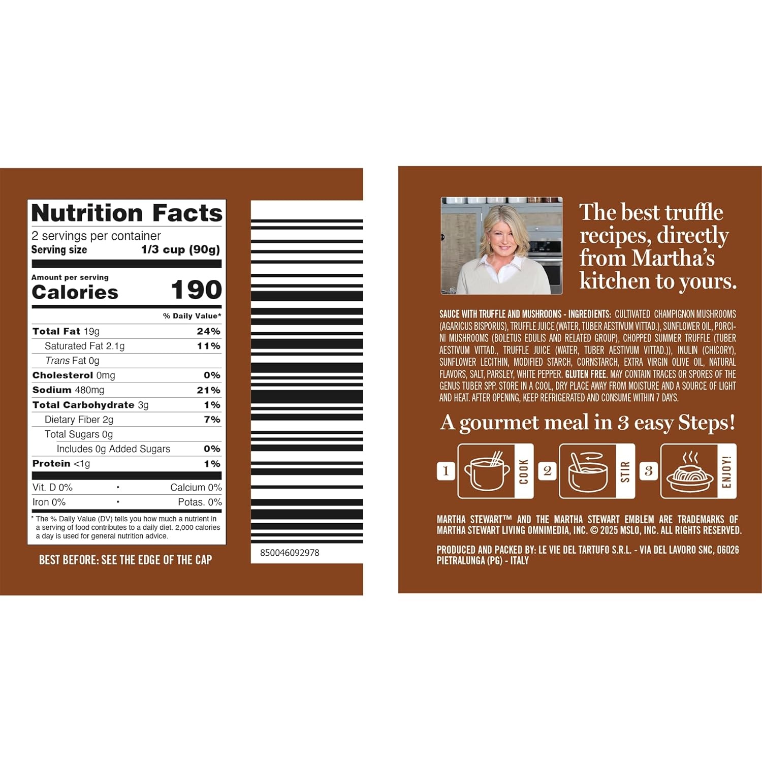 image:imageMartha Stewart amp Jimmy Tartufi Truffle amp Porcini Pasta Sauce 63 oz Pack of 1 Real Truffle Porcini Mushrooms 100 Natural Gluten Free No Preservatives No Added Sugar Italian Pasta Sauce