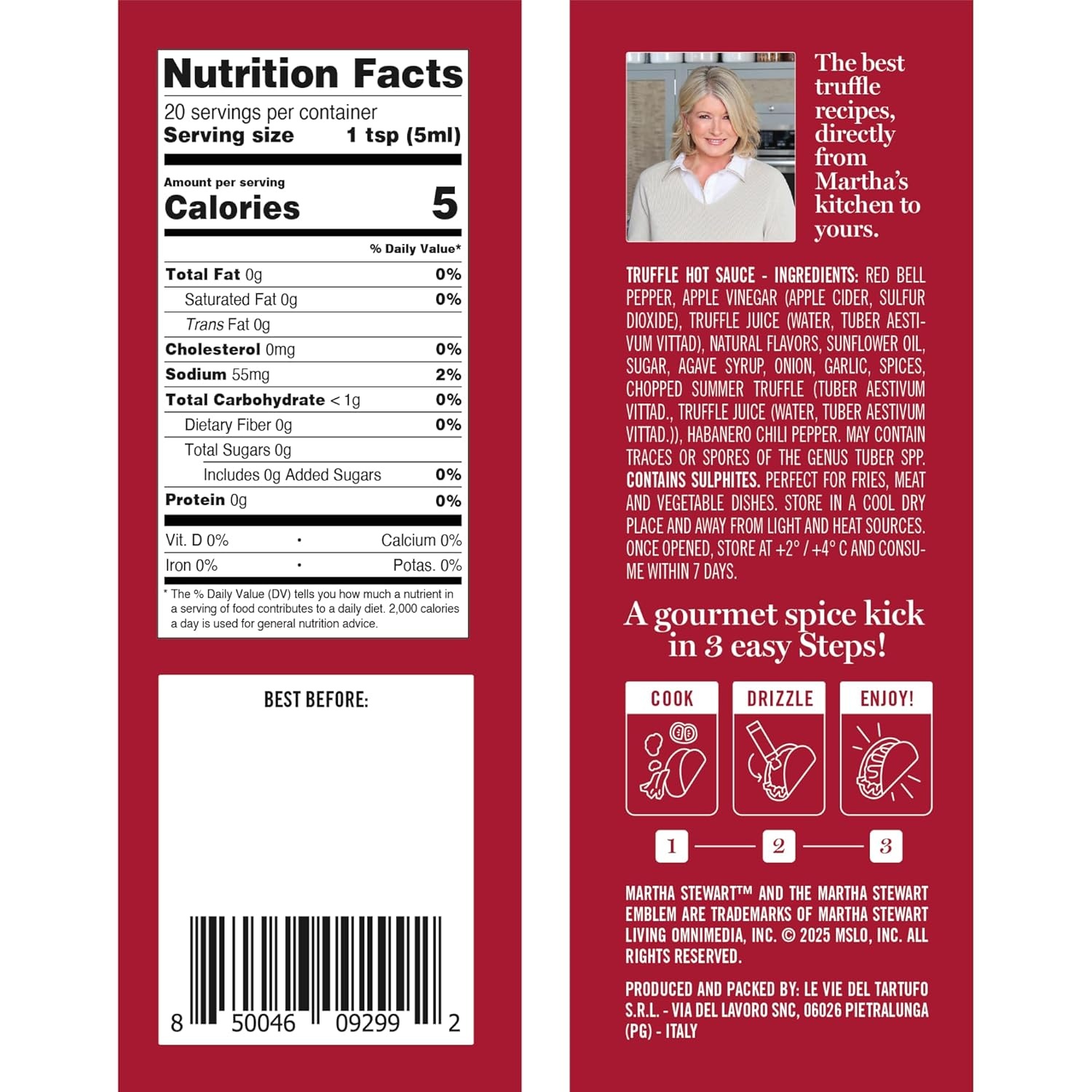 image:imageMartha Stewart and Jimmy Tartufi Gourmet Black Truffle Hot Sauce 33 fl oz Pack of 1 Made With Real Summer Truffle amp Italian Habanero Pepper No Artificial Colors For Eggs Tacos Pizza amp Grilled Meats