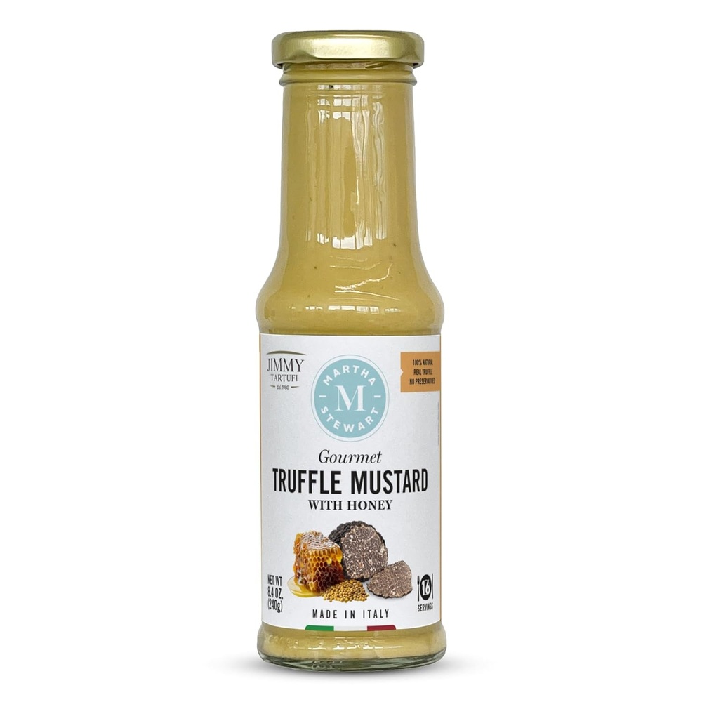 image:imageMartha Stewart amp Jimmy Tartufi Gourmet Truffle Mustard with Honey 84 oz Pack of 1 Italian Honey Mustard Dipping Sauce Made with Real Summer Truffle 100 Natural No Preservatives No Colorants