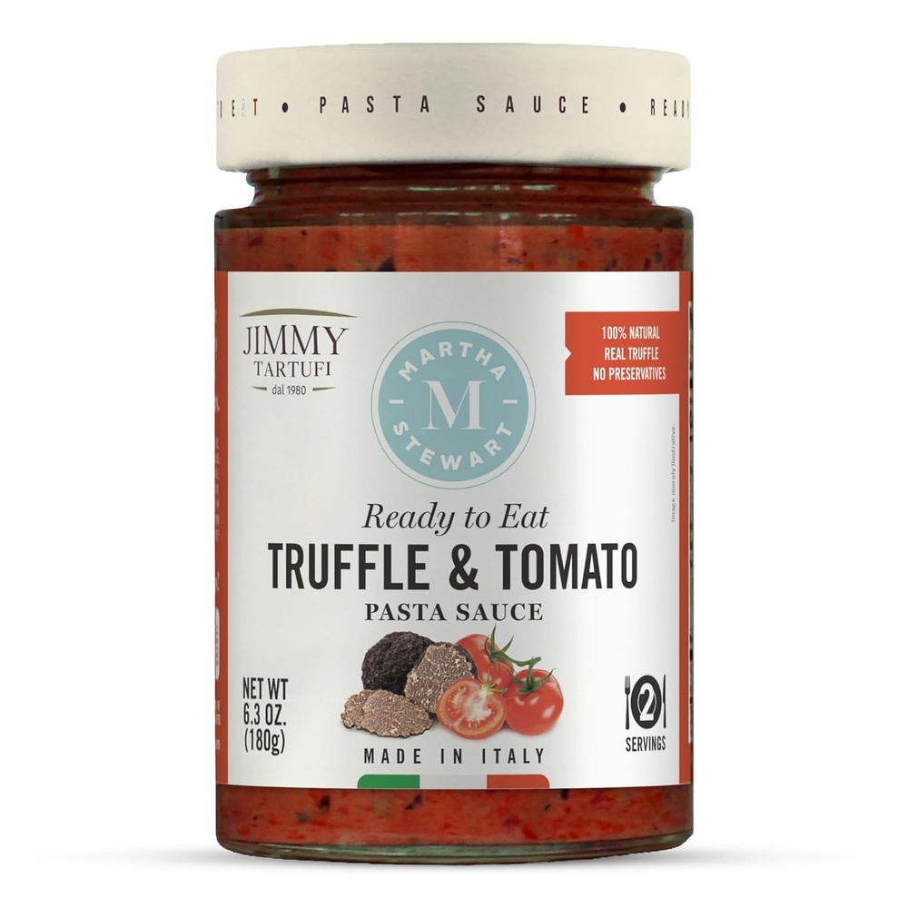 image:imageMartha Stewart amp Jimmy Tartufi Ready to Eat Truffle amp Tomato Pasta Sauce 63 oz Pack of 1 Real Truffle Gluten Free No Preservatives No Added Sugar No Colorants 100 Natural Italian Pasta Sauce