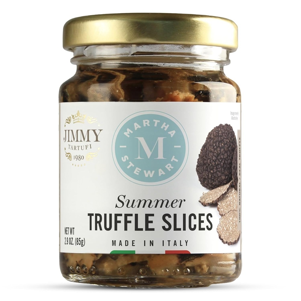 image:imageMartha Stewart amp Jimmy Tartufi Summer Black Truffle Slices 29 oz Jar Pack of 1 Truffle Mushrooms in Sunflower Oil Made in Italy No Preservatives Colorants Added Sugar Gourmet Italian Food