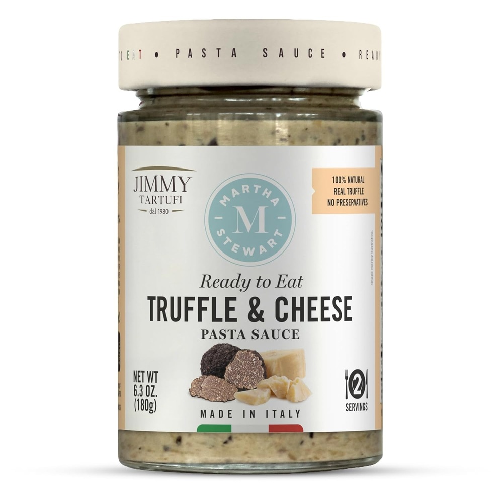 image:imageMartha Stewart amp Jimmy Tartufi Truffle amp Cheese Pasta Sauce 63 oz Pack of 1 Ready to Eat Creamy Italian Pasta Sauce with Parmigiano Reggiano Summer Truffle Gluten Free No Preservatives