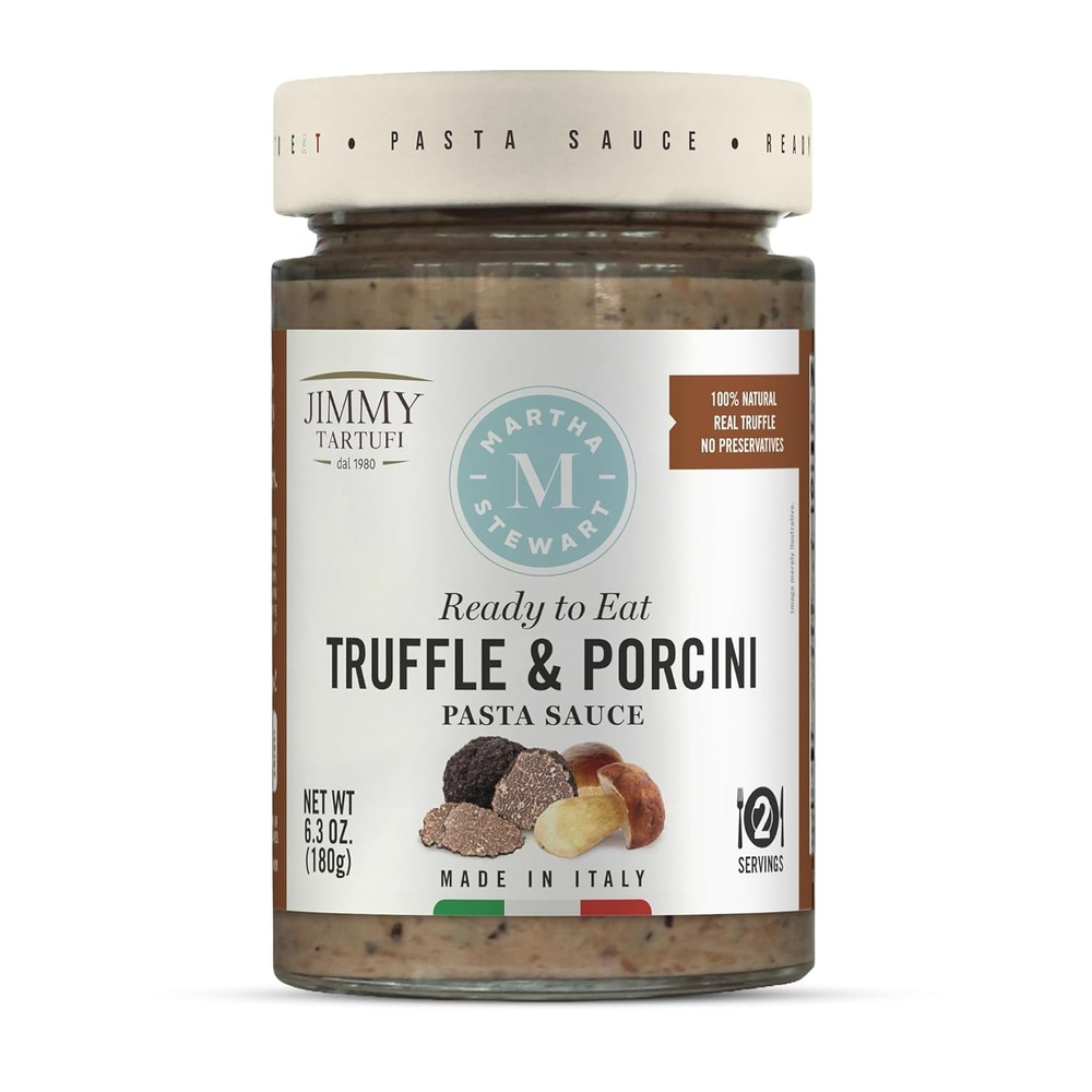 image:imageMartha Stewart amp Jimmy Tartufi Truffle amp Porcini Pasta Sauce 63 oz Pack of 1 Real Truffle Porcini Mushrooms 100 Natural Gluten Free No Preservatives No Added Sugar Italian Pasta Sauce