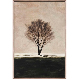 Martha Stewart Perry Street Canvas Wall Art, Modern Landscape: Solitary Tree, 13.5″ x 19.5″, Living Room and Bedroom Decor, Framed
