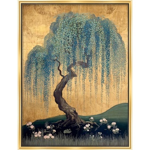 Martha Stewart Perry Street Canvas Wall Art, Modern Landscape: Willow Study I, 19.5″ x 25.5″, Living Room and Bedroom Decor, Framed(Modern Landscape: Willow Study I)