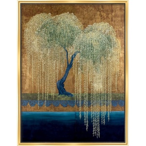 Martha Stewart Perry Street Canvas Wall Art, Modern Landscape: Willow Study I, 19.5″ x 25.5″, Living Room and Bedroom Decor, Framed(Modern Landscape: Willow Study II)