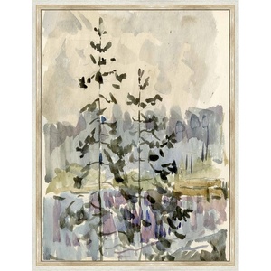 Martha Stewart Skylands Canvas Wall Art, New England Estate Landscape I, 18.62″ x 14.62″, Living Room and Bedroom Decor, Framed(New England Estate Landscape I)