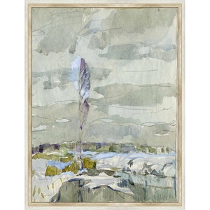 Martha Stewart Skylands Canvas Wall Art, New England Estate Landscape I, 18.62″ x 14.62″, Living Room and Bedroom Decor, Framed(New England Estate Landscape II)