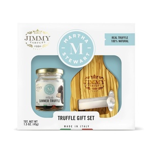 Martha Stewart & Jimmy Tartufi Italian Truffle Gift Set – Whole Summer Truffle Mushrooms with Olive Wood Truffle Slicer, 1.5oz Gourmet Truffles – Foodie Gifts for Pasta, Risotto, Eggs, Appetizers