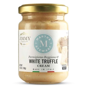Martha Stewart & Jimmy Tartufi Parmigiano Reggiano & White Truffle Cream, 4.5oz Jar (Pack of 1) – No Preservatives, Colorants or Added Sugar, Cooking Cream for Pasta, Risotto & Crostini