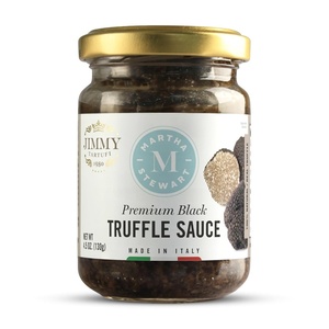 Martha Stewart & Jimmy Tartufi Premium Black Truffle Sauce, 4.5 oz Jar (Pack of 1) – Made With Real Truffles – No Preservatives, Colorants or Added Sugar – For Pasta, Risotto, Meat, Crostini, Eggs