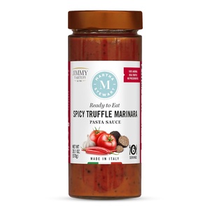 Martha Stewart & Jimmy Tartufi Spicy Truffle Marinara Pasta Sauce, 20.1 oz Jar (Pack of 1) – Arrabbiata Style Sauce – Real Italian Truffle, No Preservatives, Colorants or Added Sugar – Made in Italy