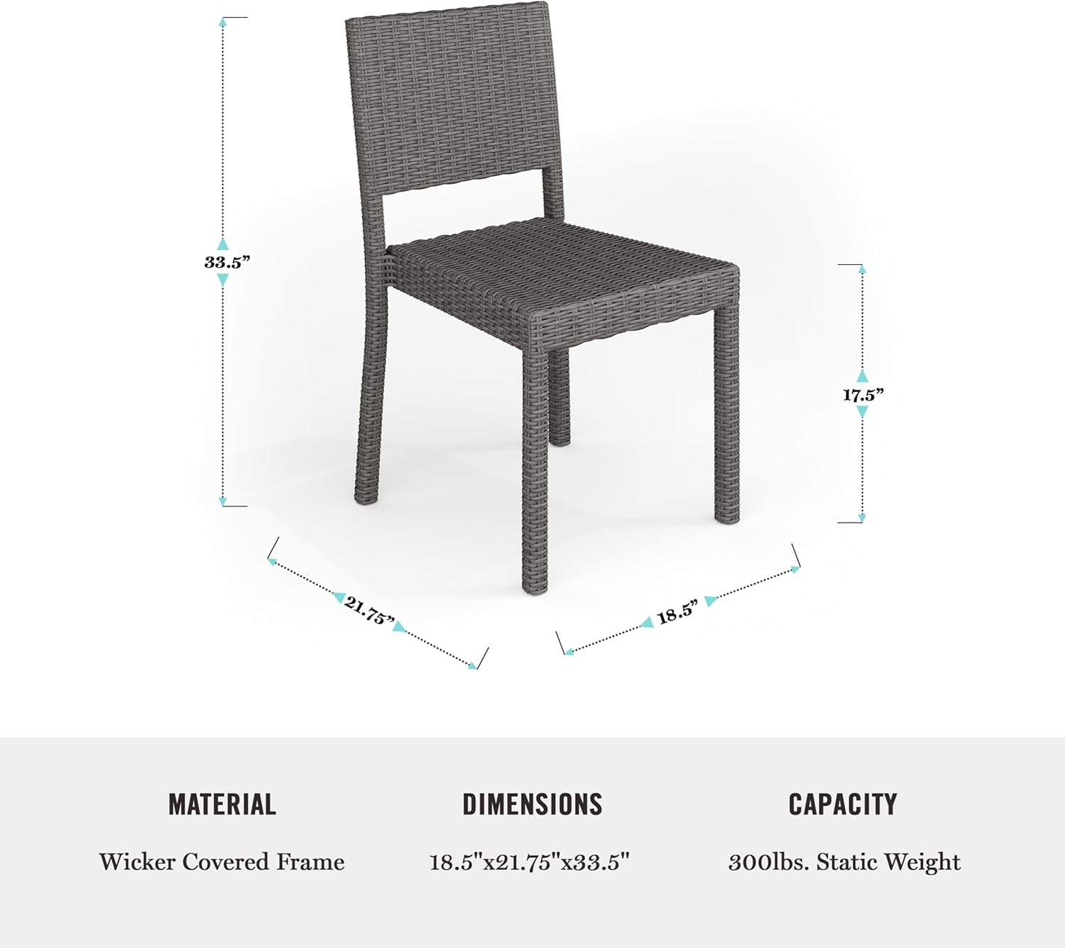 image:imageMartha Stewart Bedford IndoorOutdoor Stackable Patio Chair with Rattan Wicker Finish in BrownGrey