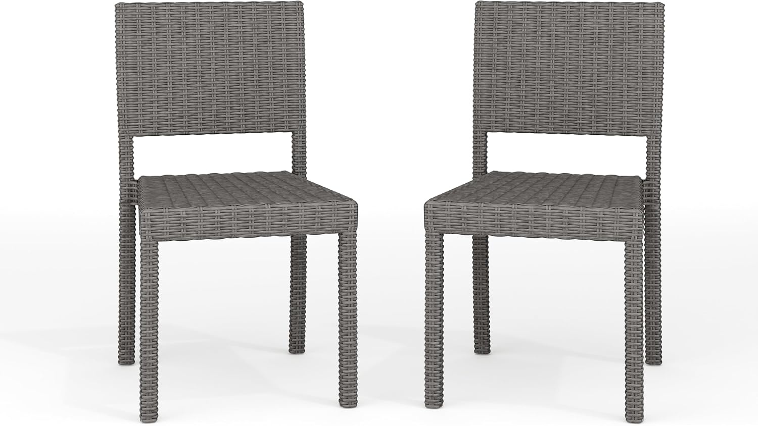 image:imageMartha Stewart Bedford IndoorOutdoor Stackable Patio Chair with Rattan Wicker Finish in BrownGrey