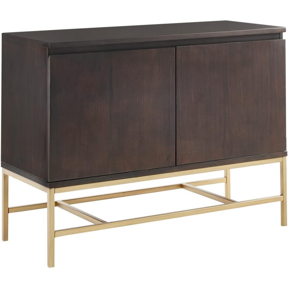 image:imageMartha Stewart Crestview Hall Console Table for Entryway with Storage Solid Rubber Wood Frame Vintage Demilune Shape Bronze Knobs Farmhouse Living Room Furniture Dcor 36 Wide Reclaimed GreigeMoroccoGold