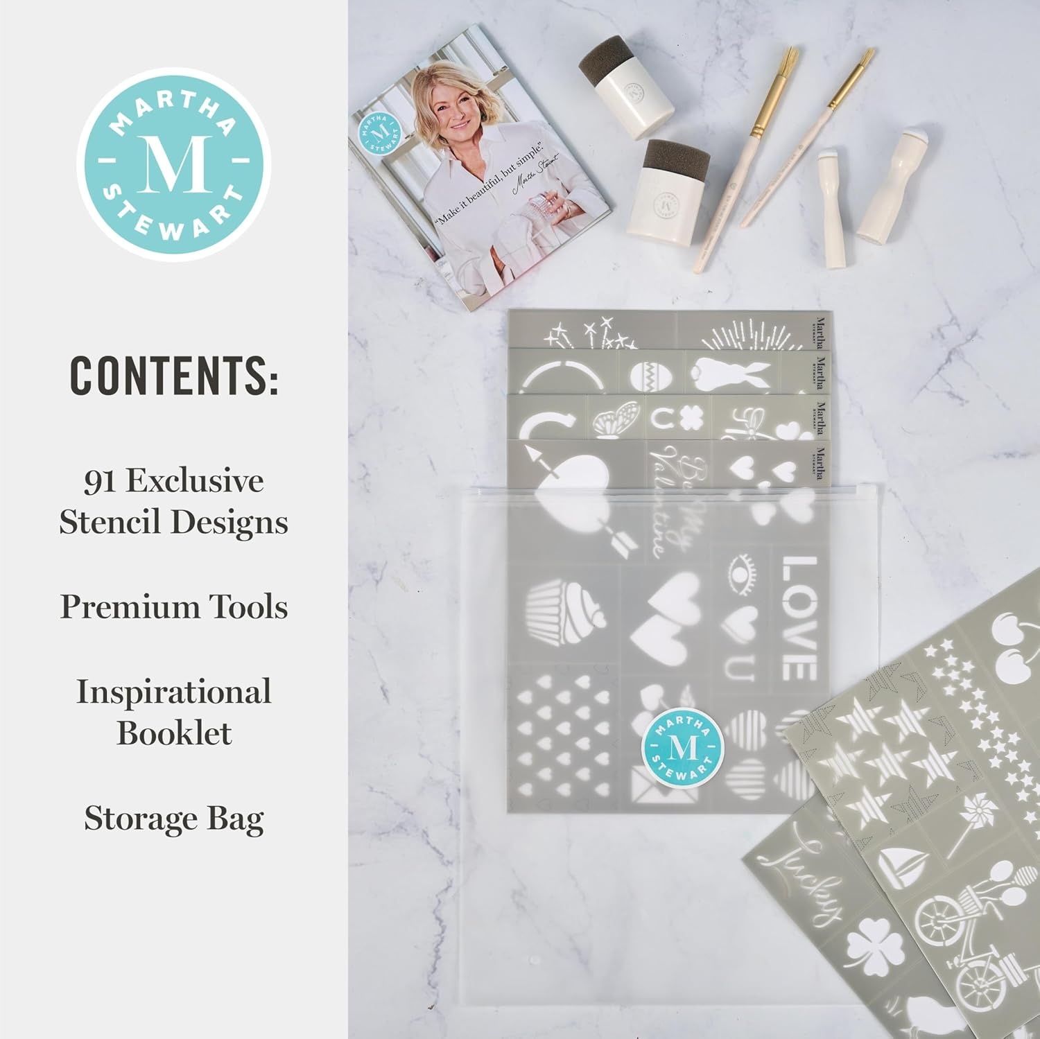 image:imageMartha Stewart 15 Pc Stencil Kit Celebration