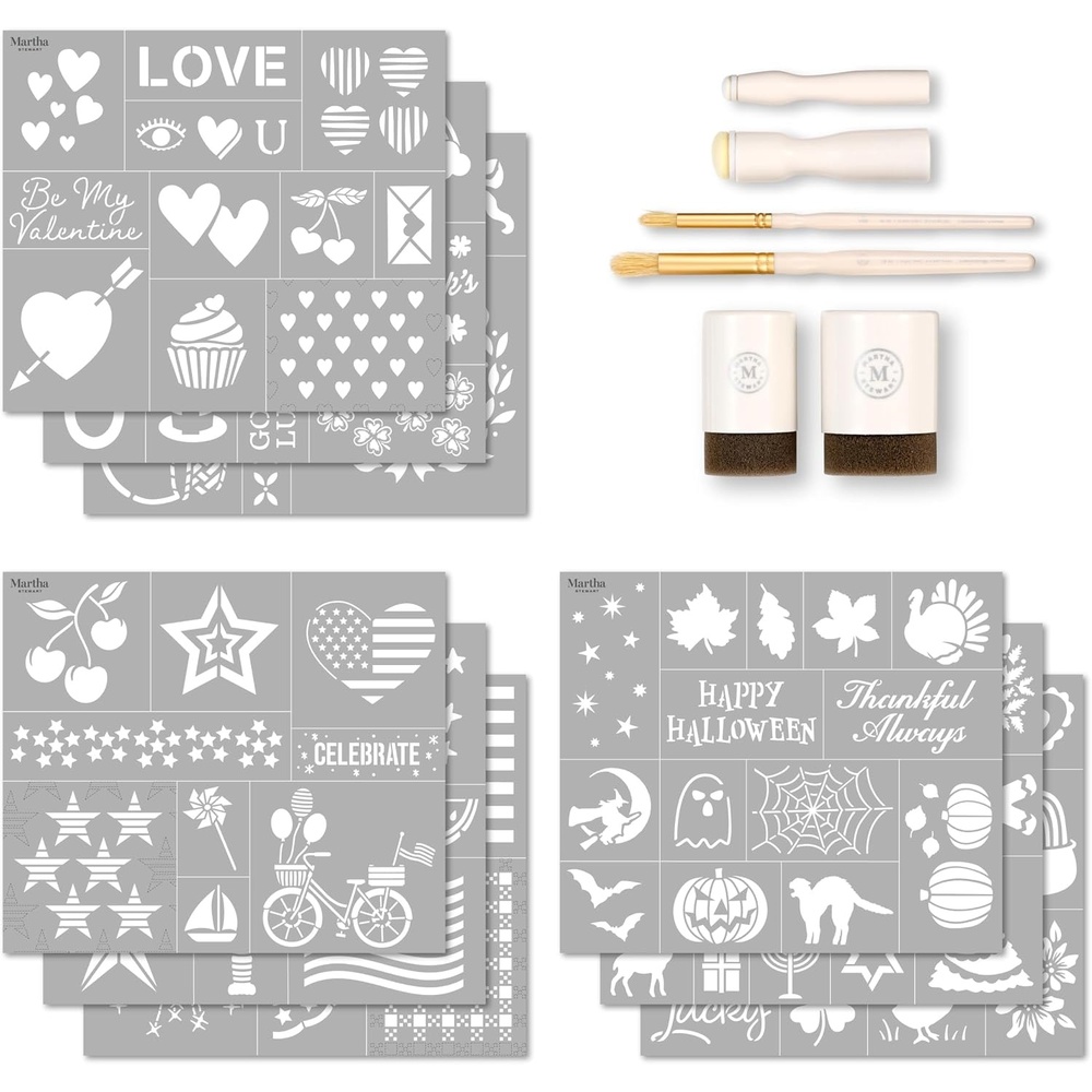 image:imageMartha Stewart 15 Pc Stencil Kit Celebration