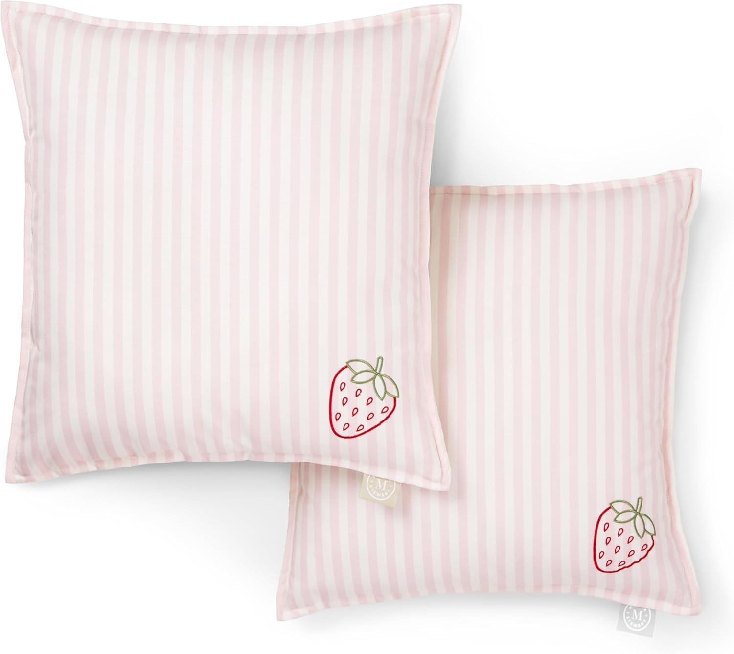 image:imageMartha Stewart Americana Embroidered Lobster Indoor Outdoor Decorative Pillow 2Pack Set UV Fade Resistant Water Repellent Coastal Design BlueRed 18x18Strawberry Pink