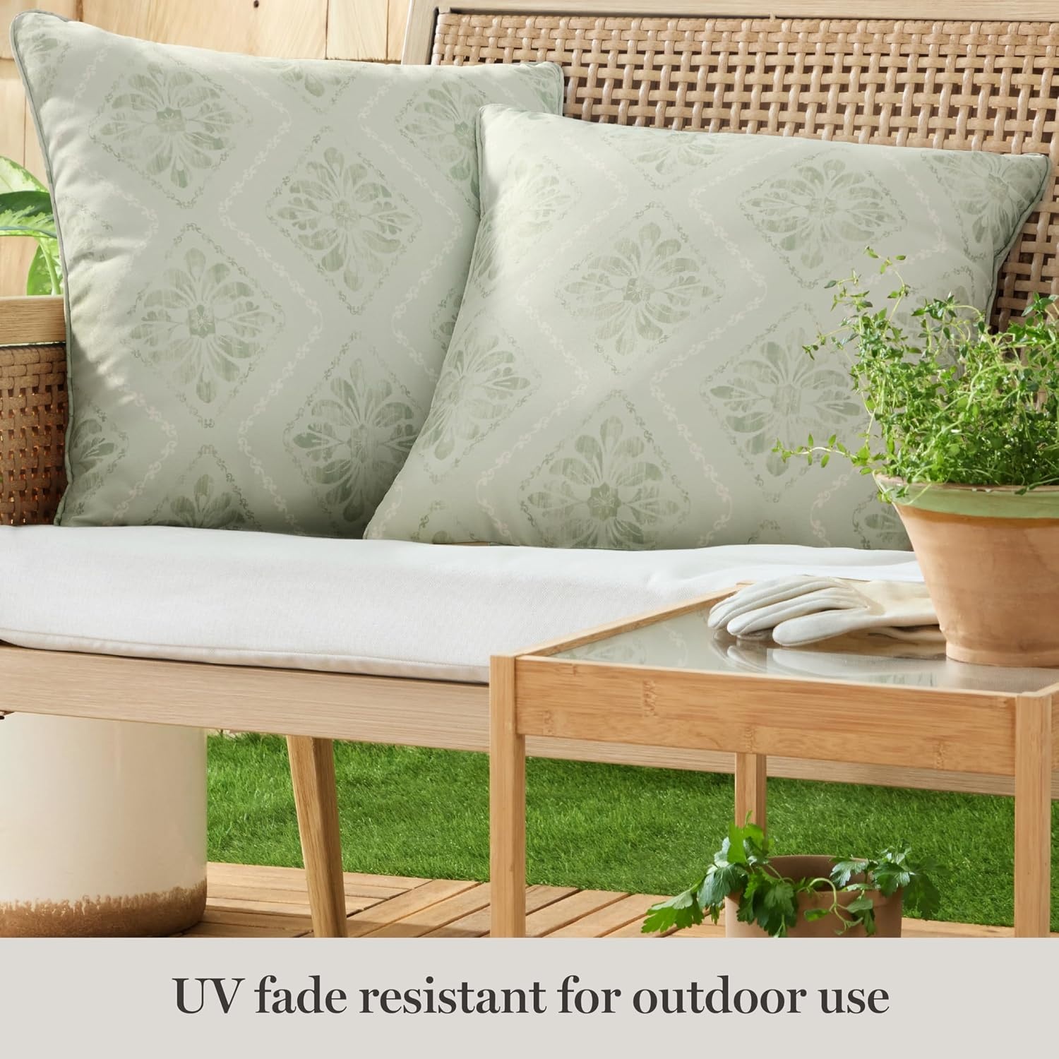 image:imageMartha Stewart Americana Embroidered Lobster Indoor Outdoor Decorative Pillow 2Pack Set UV Fade Resistant Water Repellent Coastal Design BlueRed 18x18Sage Green