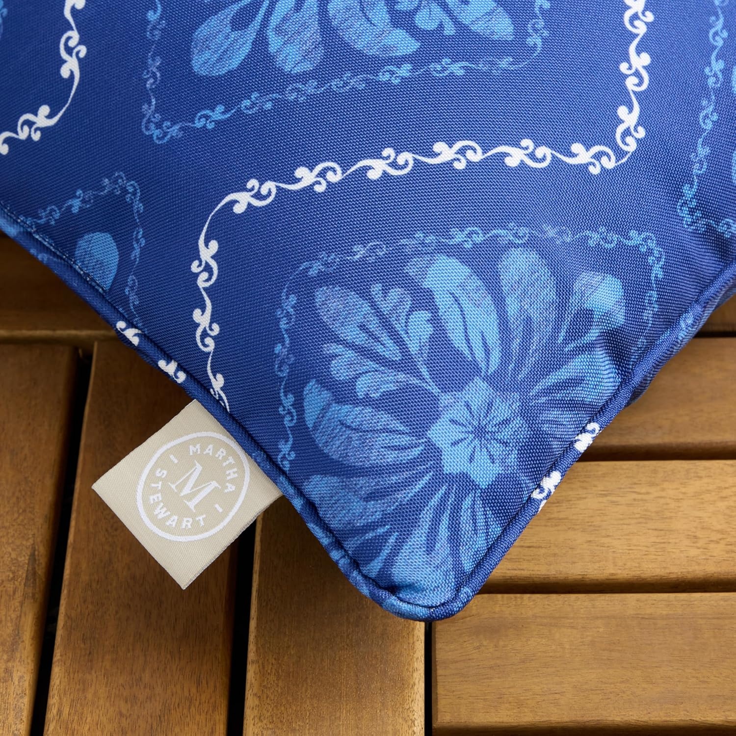 image:imageMartha Stewart Americana Embroidered Lobster Indoor Outdoor Decorative Pillow 2Pack Set UV Fade Resistant Water Repellent Coastal Design BlueRed 18x18Navy Blue