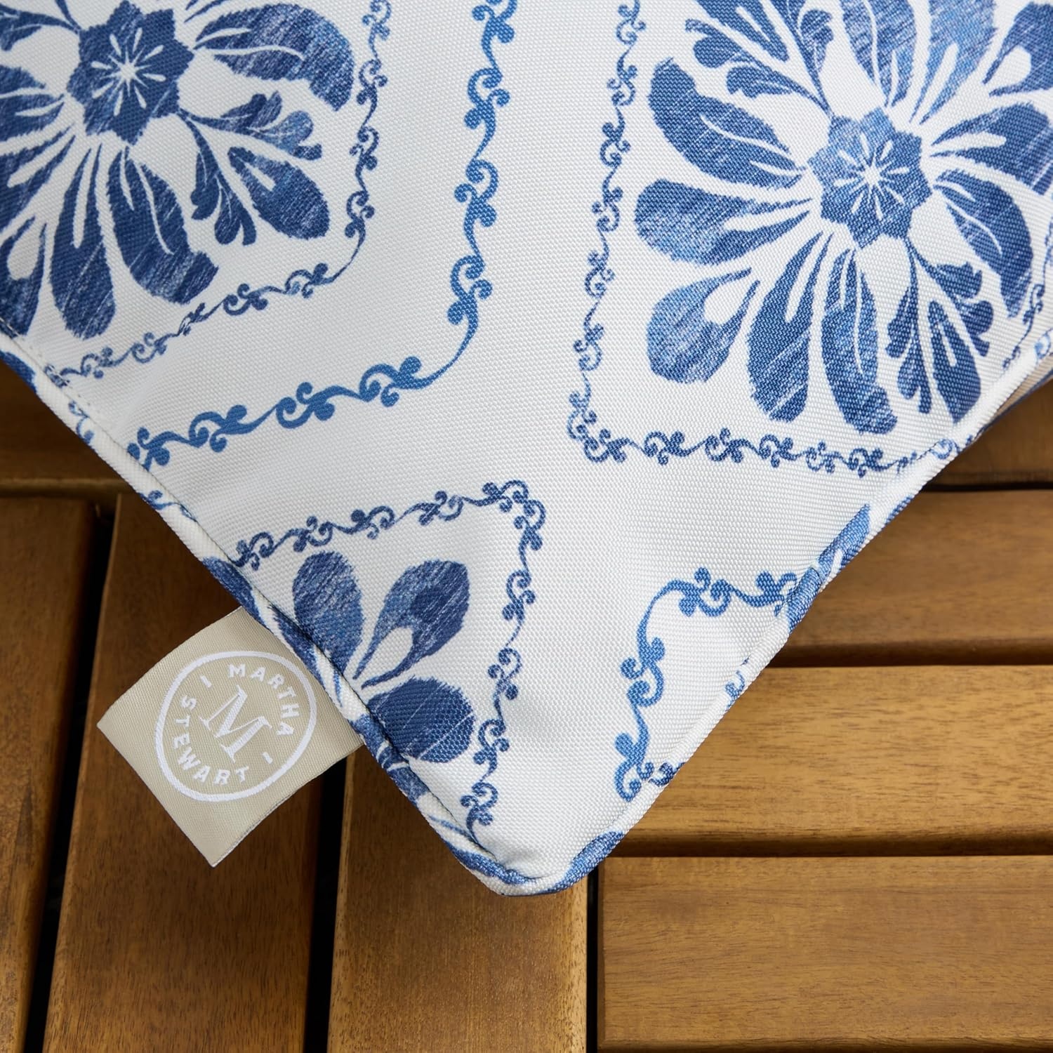 image:imageMartha Stewart Americana Embroidered Lobster Indoor Outdoor Decorative Pillow 2Pack Set UV Fade Resistant Water Repellent Coastal Design BlueRed 18x18Ocean Blue