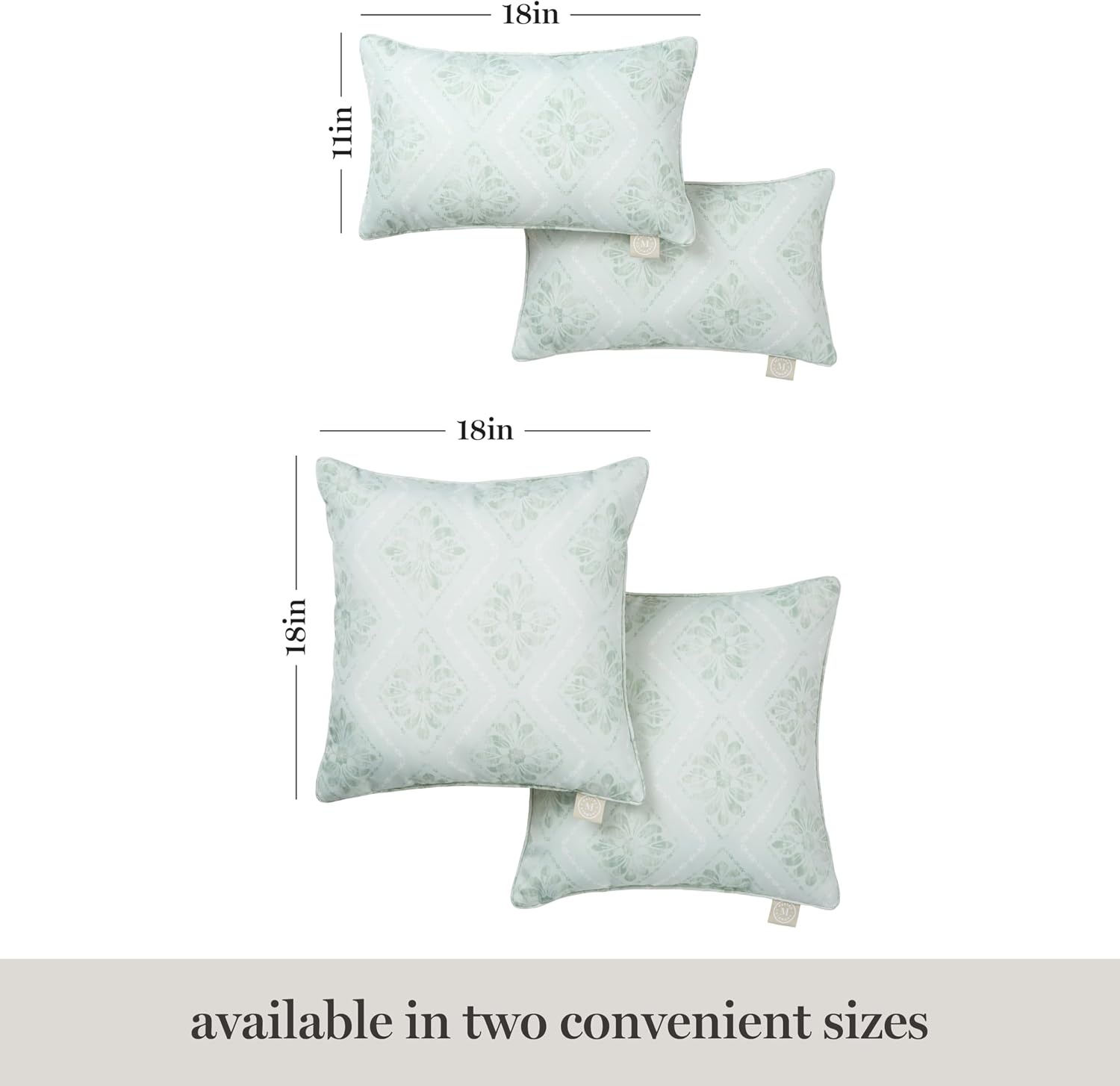 image:imageMartha Stewart Americana Embroidered Lobster Indoor Outdoor Decorative Pillow 2Pack Set UV Fade Resistant Water Repellent Coastal Design BlueRed 18x18Sage Green