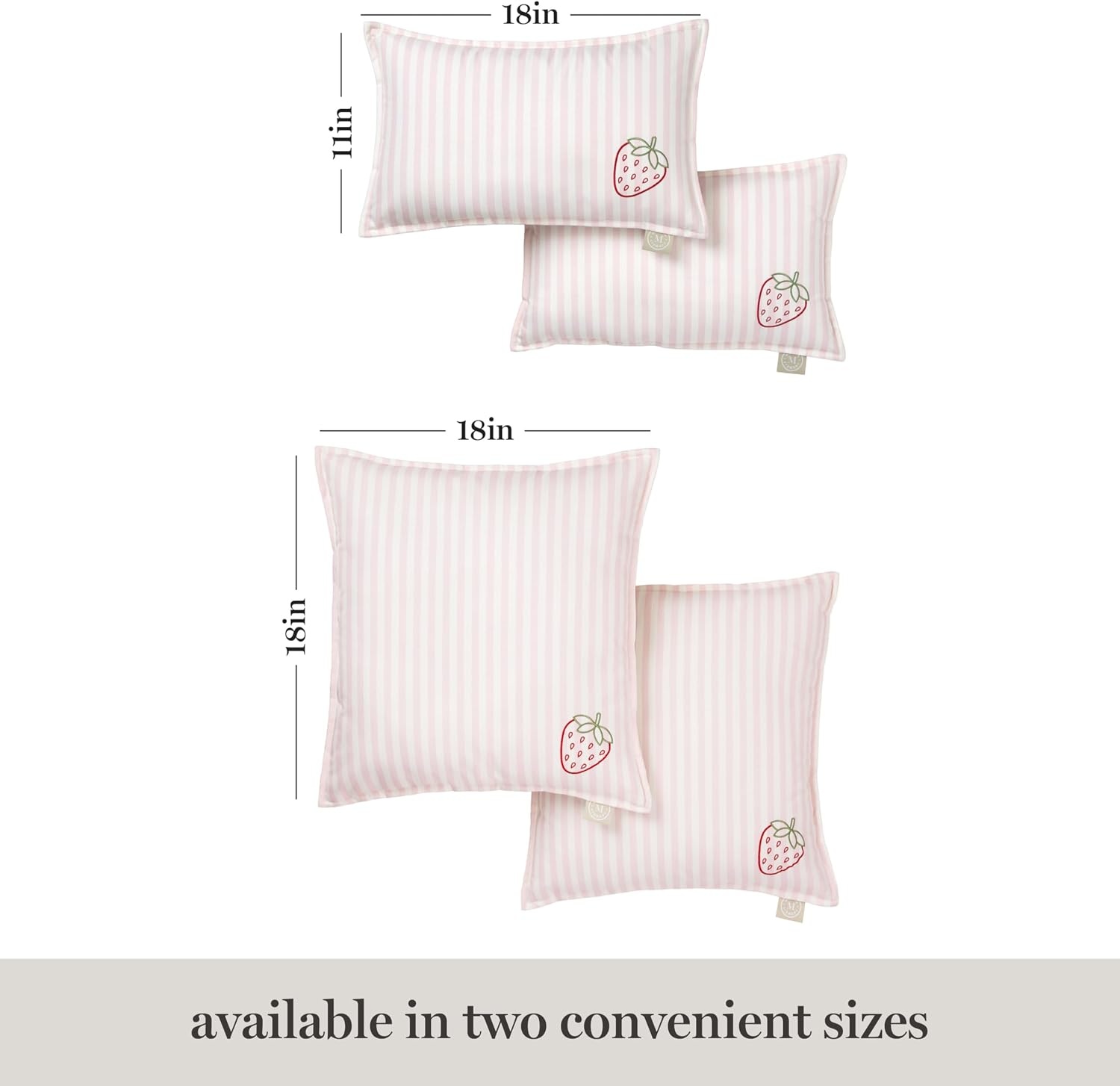 image:imageMartha Stewart Americana Embroidered Lobster Indoor Outdoor Decorative Pillow 2Pack Set UV Fade Resistant Water Repellent Coastal Design BlueRed 18x18Strawberry Pink