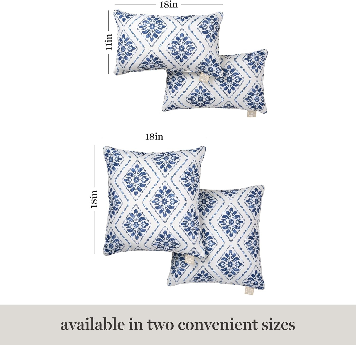 image:imageMartha Stewart Americana Embroidered Lobster Indoor Outdoor Decorative Pillow 2Pack Set UV Fade Resistant Water Repellent Coastal Design BlueRed 18x18Ocean Blue