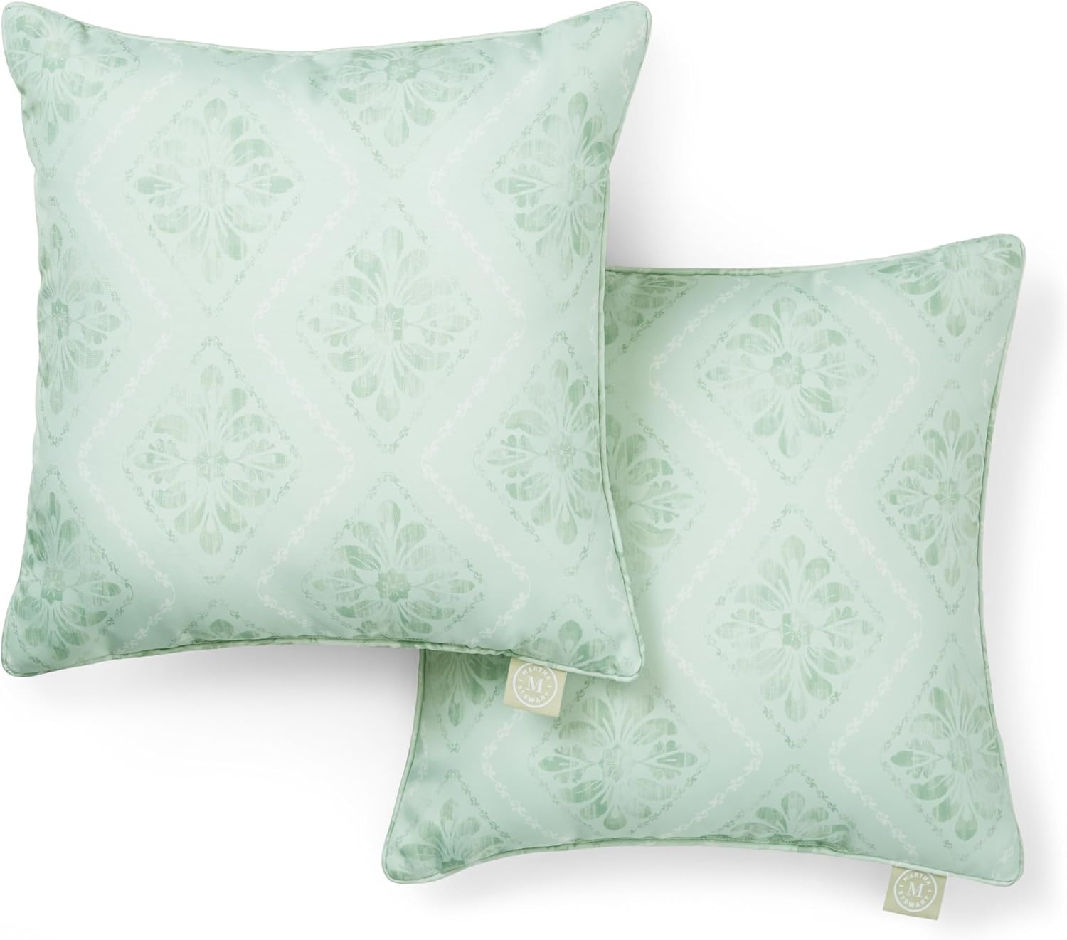image:imageMartha Stewart Americana Embroidered Lobster Indoor Outdoor Decorative Pillow 2Pack Set UV Fade Resistant Water Repellent Coastal Design BlueRed 18x18Sage Green