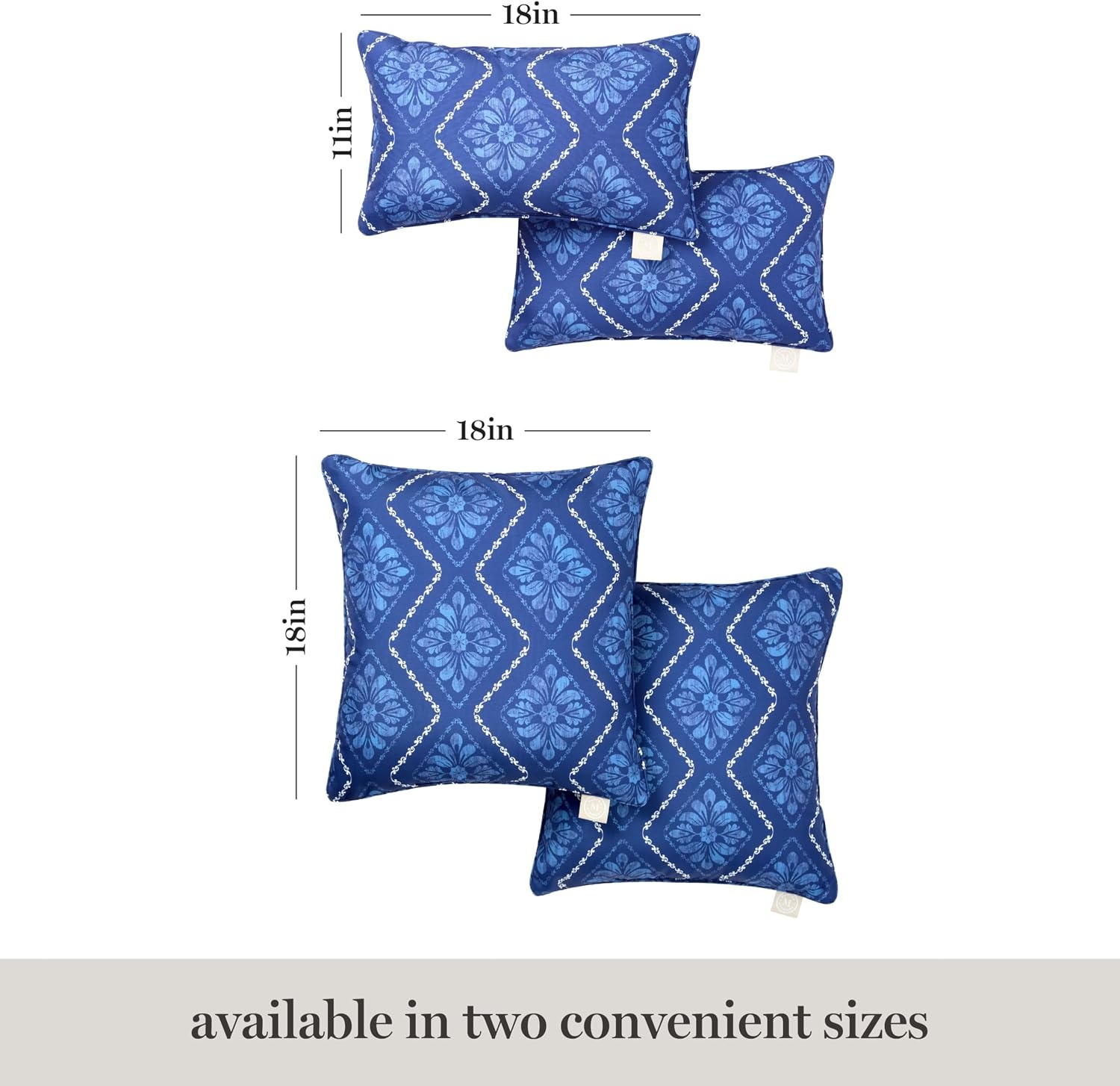 image:imageMartha Stewart Americana Embroidered Lobster Indoor Outdoor Decorative Pillow 2Pack Set UV Fade Resistant Water Repellent Coastal Design BlueRed 18x18Navy Blue