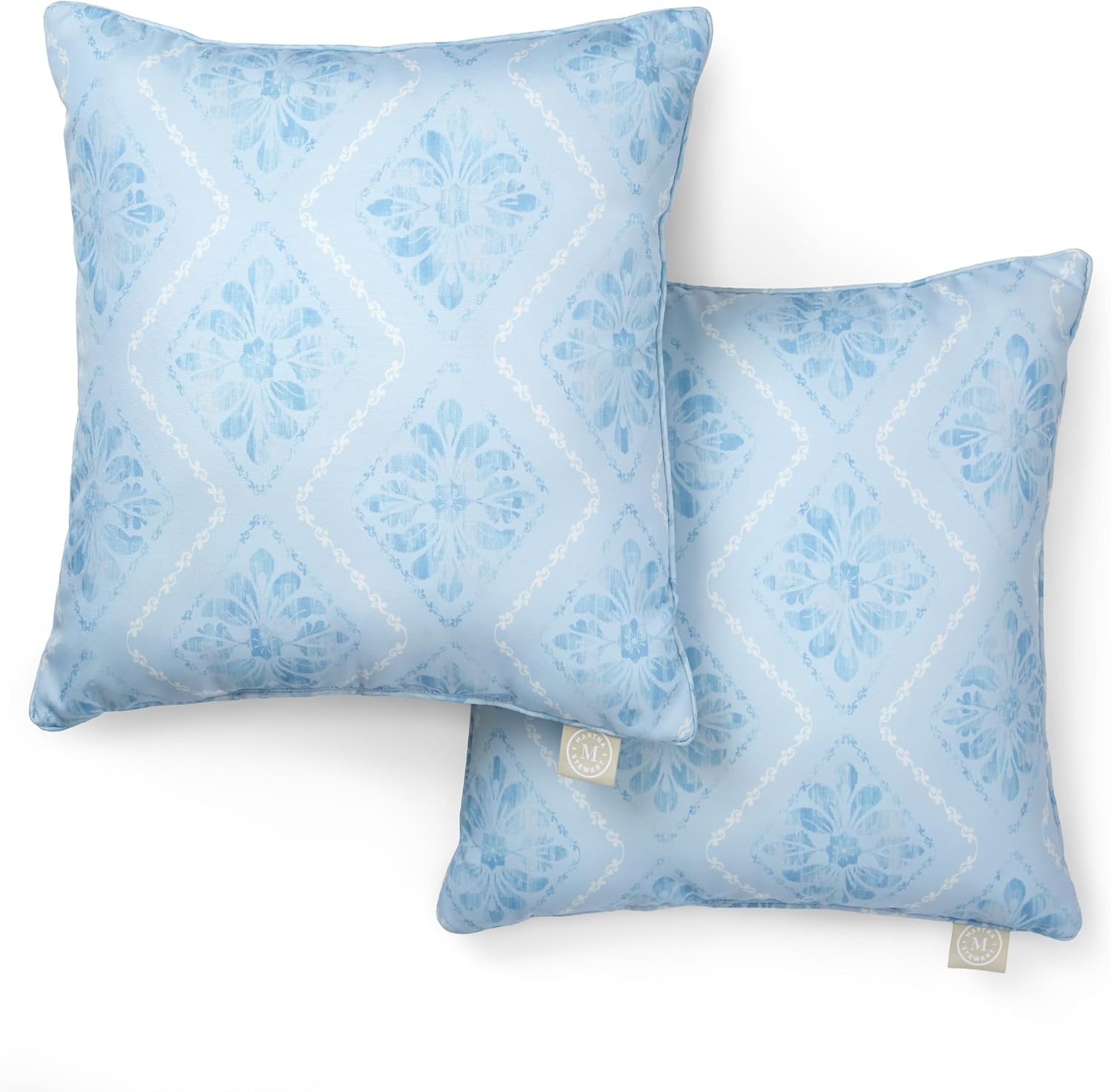 image:imageMartha Stewart Americana Embroidered Lobster Indoor Outdoor Decorative Pillow 2Pack Set UV Fade Resistant Water Repellent Coastal Design BlueRed 18x18Sky Blue