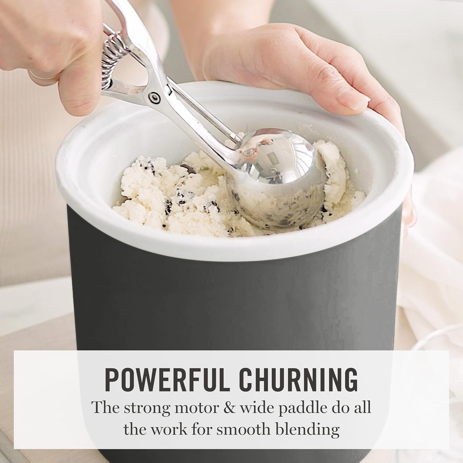 image:imageMartha Stewart Ice Cream Maker 2 Quart DoubleInsulated Freezer Bowl Sorbet amp Frozen Yogurt Ready in 20 Minutes MixIns Chute Easy to Clean Linen CreamCaviar