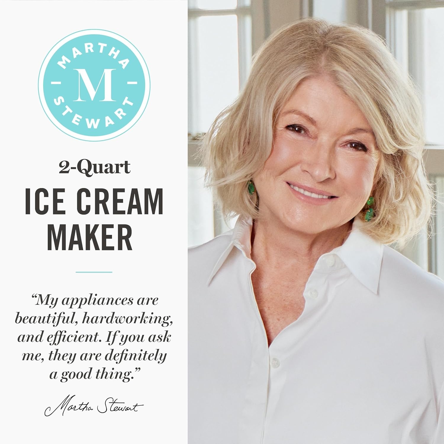 image:imageMartha Stewart Ice Cream Maker 2 Quart DoubleInsulated Freezer Bowl Sorbet amp Frozen Yogurt Ready in 20 Minutes MixIns Chute Easy to Clean Linen CreamHoneydew