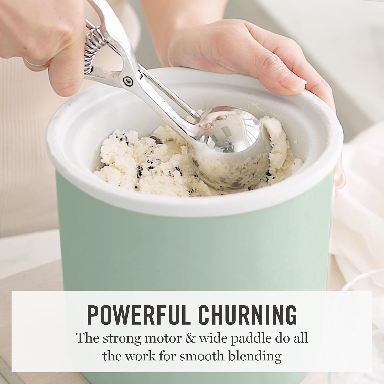 image:imageMartha Stewart Ice Cream Maker 2 Quart DoubleInsulated Freezer Bowl Sorbet amp Frozen Yogurt Ready in 20 Minutes MixIns Chute Easy to Clean Linen CreamHoneydew