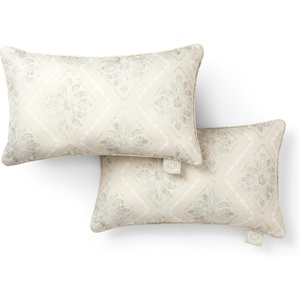 Martha Stewart Americana Embroidered Lobster Indoor Outdoor Decorative Pillow 2-Pack Set, UV Fade Resistant, Water Repellent, Coastal Design, Blue/Red, 18″x18″(Natural)