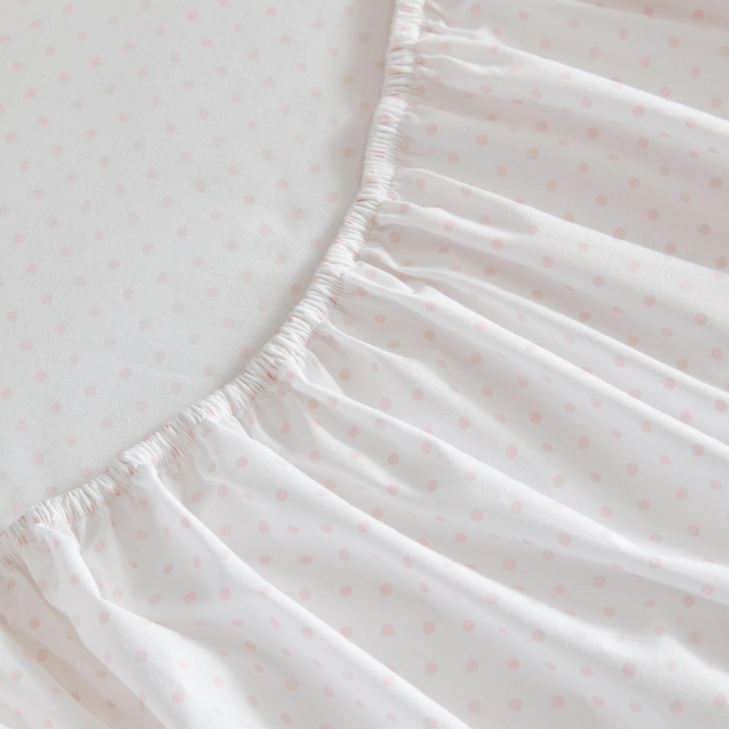 image:imageMartha Stewart Twin XL Size Sheet Set Breathable Cotton Percale Bedding with Matching Pillowcase Fully Elastic Fitted Sheet Deep Pocket Crisp amp Cooling AllSeason Comfort Small Gingham BluePolka Dot Pink