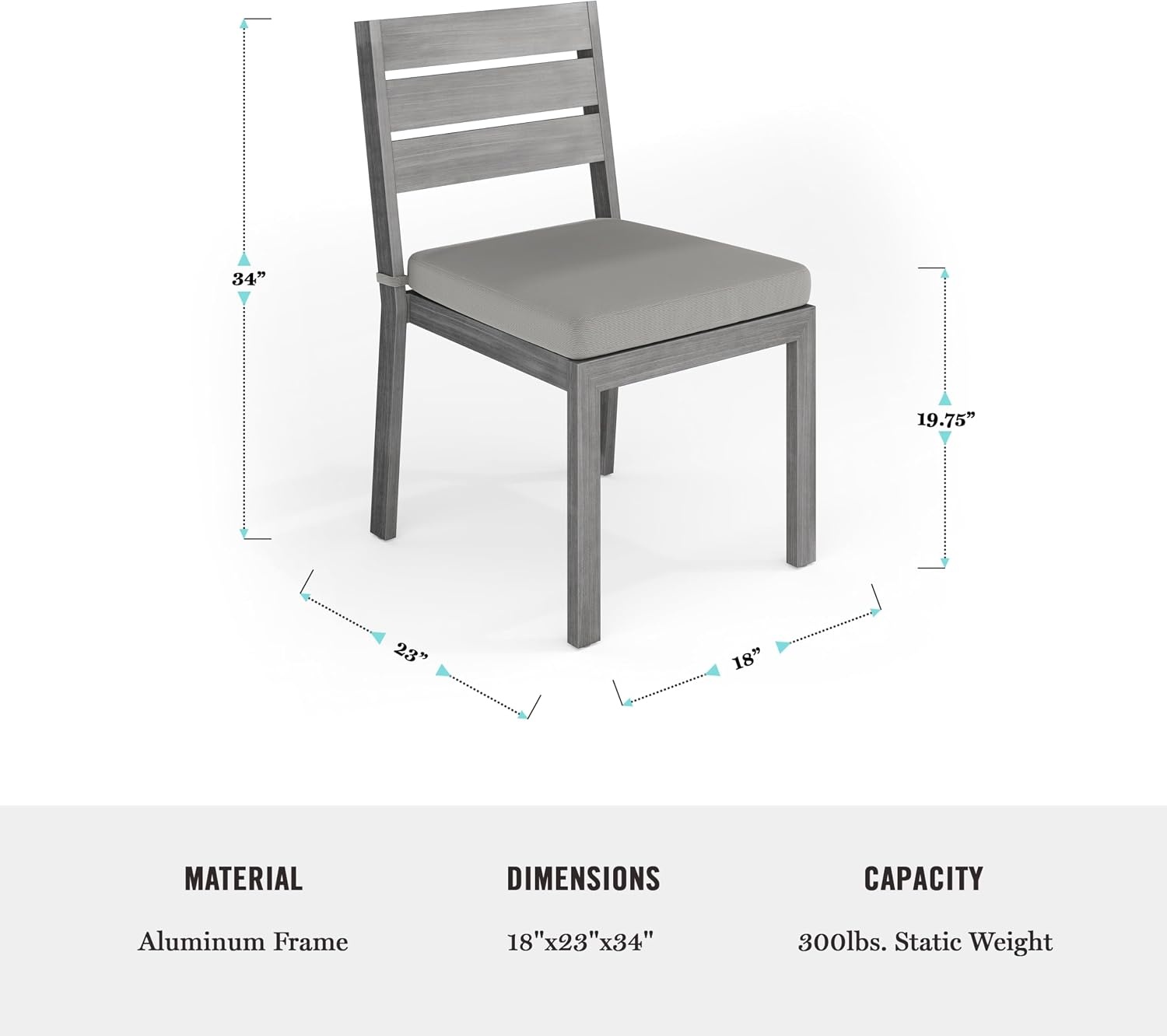 image:imageMartha Stewart Bedford 7 Piece Aluminum Patio Set with 62 Table and 6 Stackable Chairs with Brown Brushed Woodgrain Finish Cream AllWeather Seat CushionsGrey