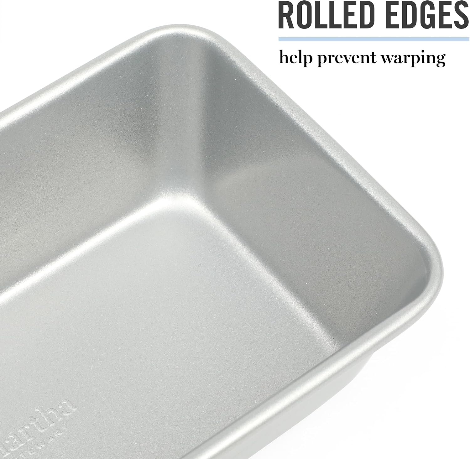 image:imageMartha Stewart Gallen 9 Inch Nonstick Carbon Steel Loaf Pan Champagne Durable Bakeware for Even Baking and Easy ReleaseSilver